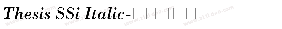 Thesis SSi Italic字体转换